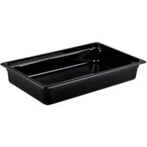 Camwear Full 1/1 Size Black Polycarbonate Food Pan