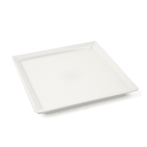 Ivory Porcelain 6 Piece Square Plates Set