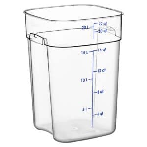 CamSquares® FreshPro Clear Square Polycarbonate Food Storage Container by Cambro