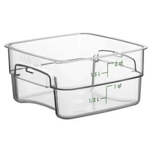 CamSquares® FreshPro Clear Square Polycarbonate Food Storage Container by Cambro