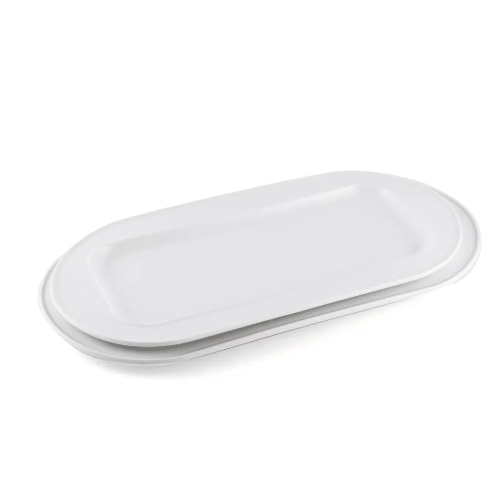 Ivory Porcelain Oval Rectangular Inner Plate