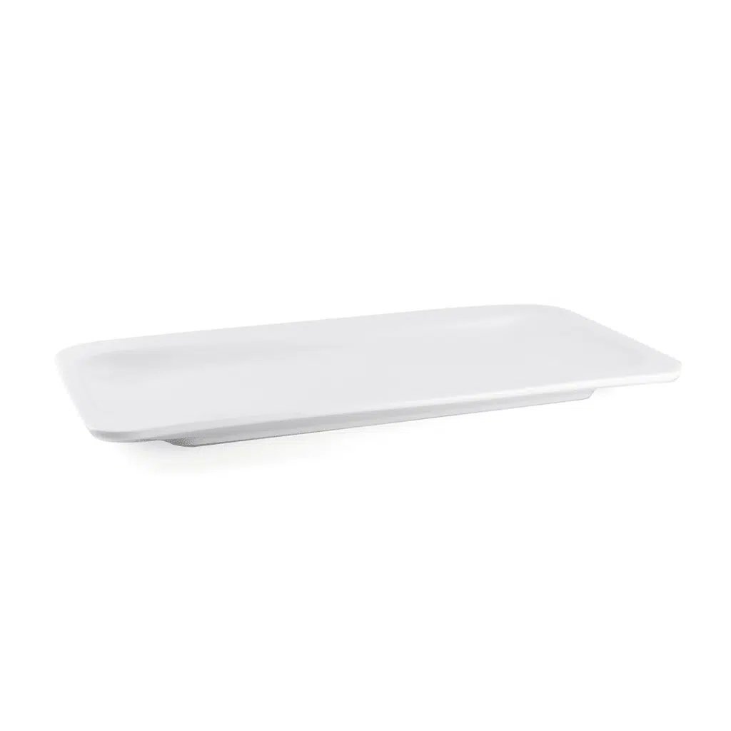 Ivory Porcelain Rectangular Two Edge Rim Plate
