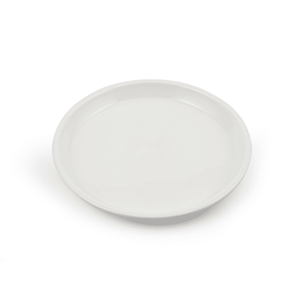 Ivory Porcelain Round Flat Plate 9"
