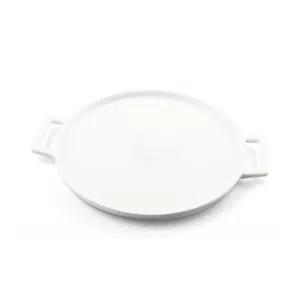Ivory Porcelain Pizza Plate with Handle