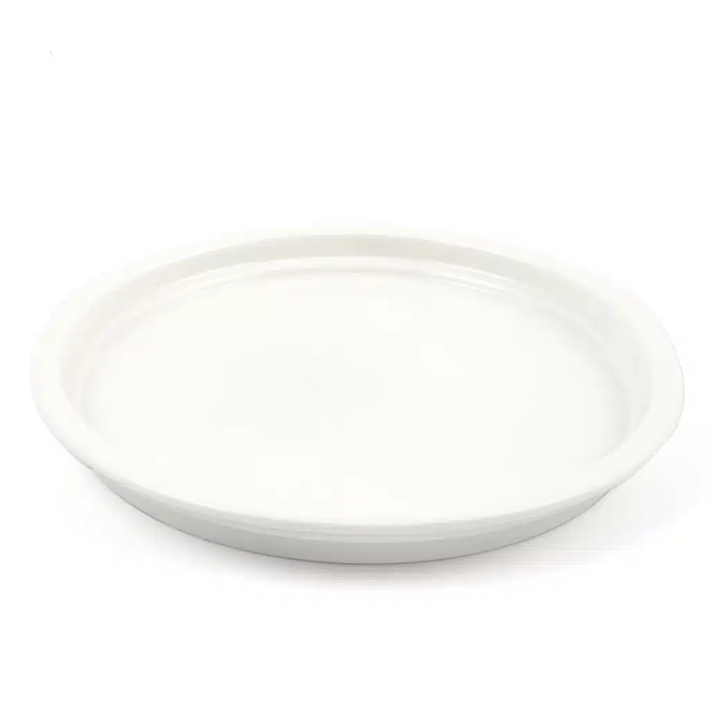 Ivory Porcelain Rim Stackable Plate