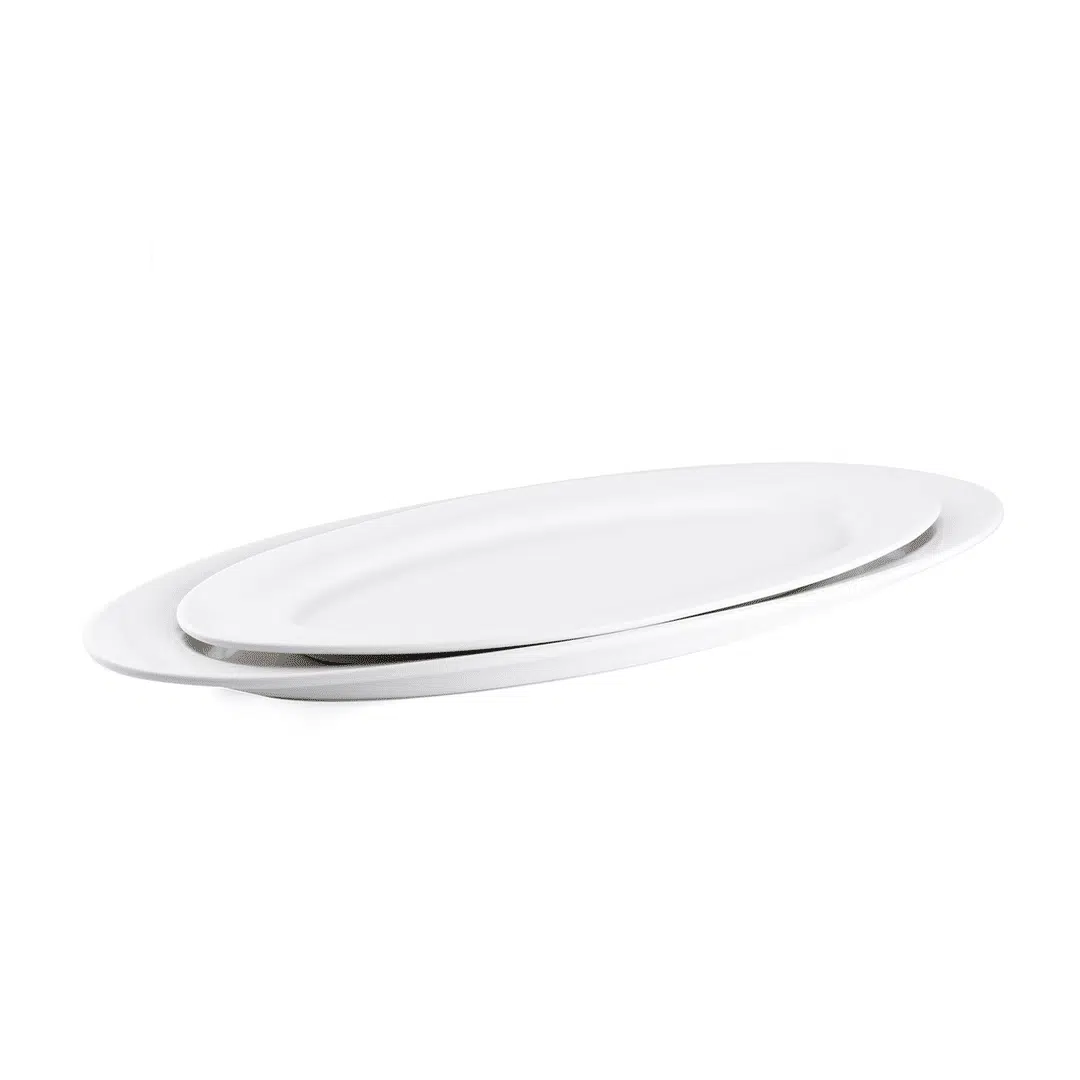 Ivory Porcelain Oval Buffet Plate - Image 2