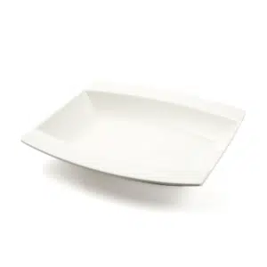 Ivory Porcelain Square Soup Plate Meena Design