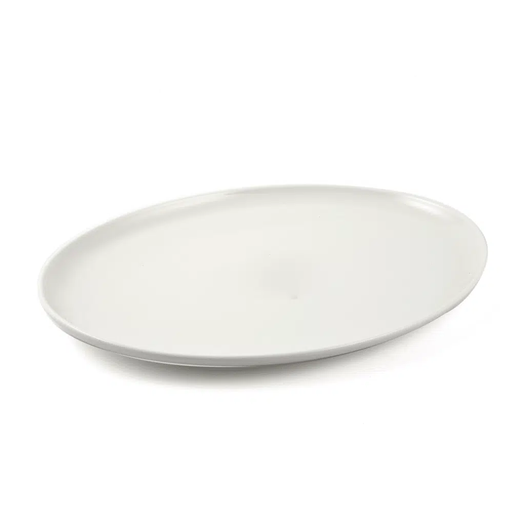 Ivory Porcelain Oval Pizza Plate