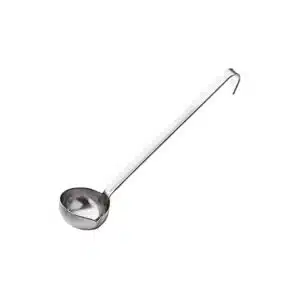 Paderno One Piece Ladle with Spout Stainless Steel Short Handle