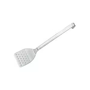 Paderno One Piece Perforated Spatula Stainless Steel Short Handle