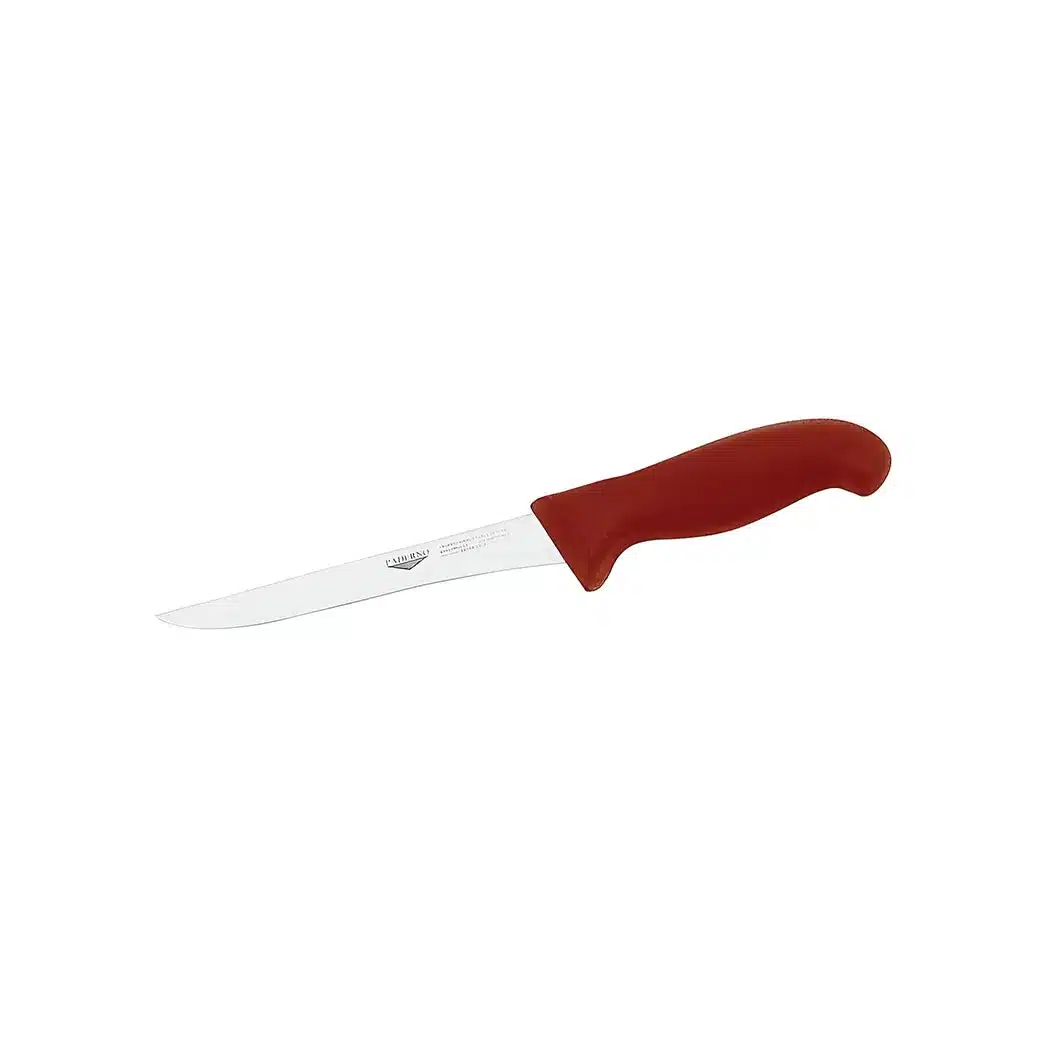 Paderno Boning Knife Stainless Steel with Red Handle