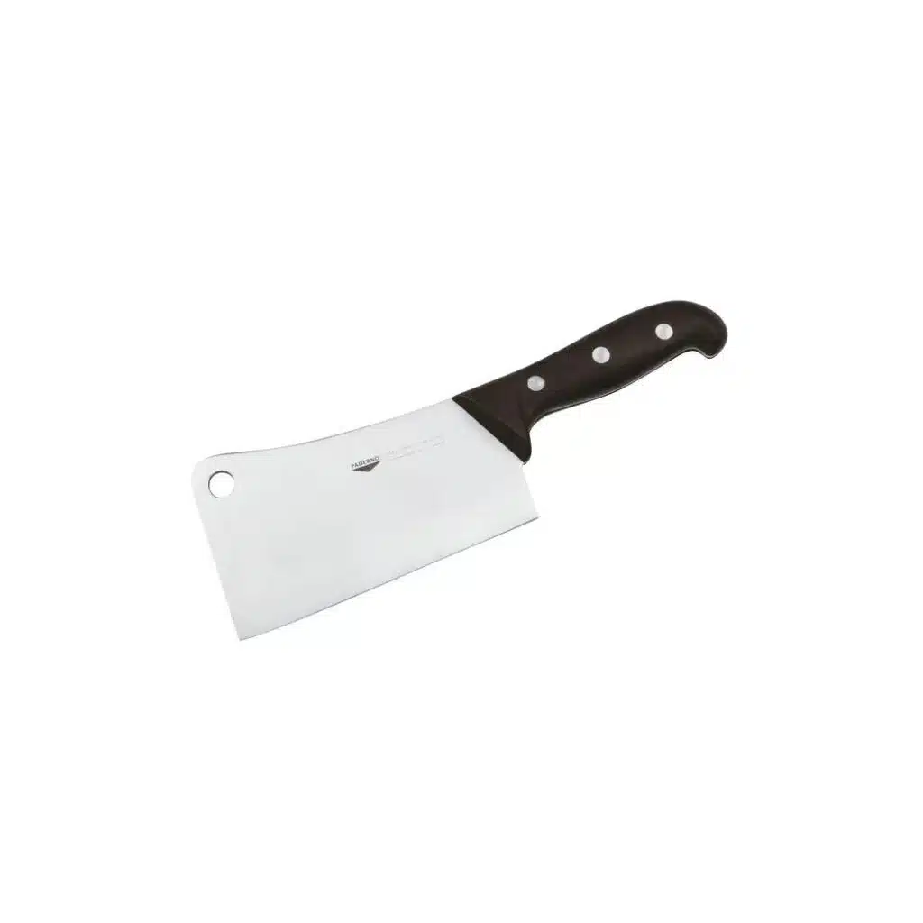 Paderno Meat Cleaver 22 cm with Black Handle Stainless Steel