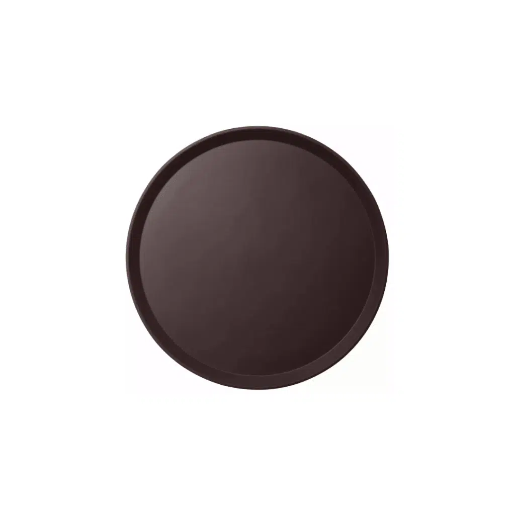 Cambro Camtread Round Tavern Tan Non-Skid Serving Tray