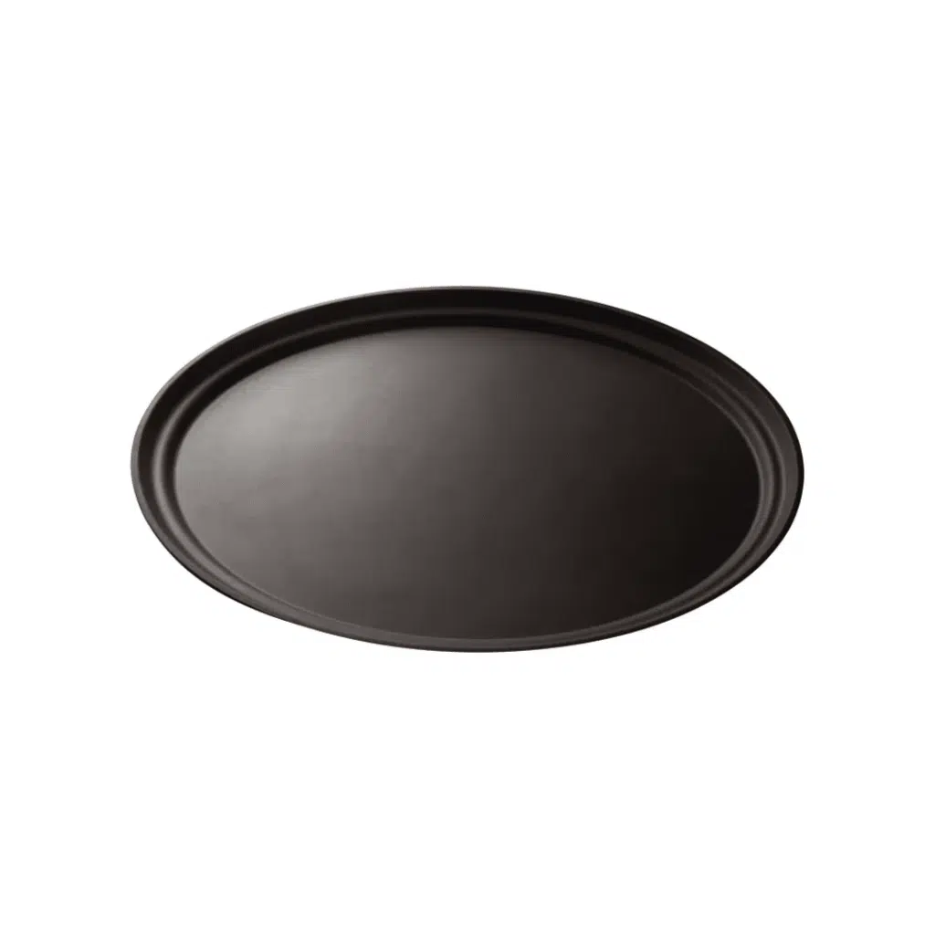 Cambro Camtread Black Non-Skid Oval Serving Tray