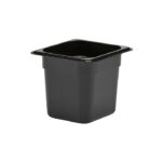 Cambro Camwear 1/6 Size Black Polycarbonate Food Pan