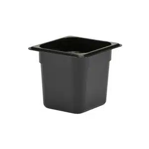 Cambro Camwear 1/6 Size Black Polycarbonate Food Pan