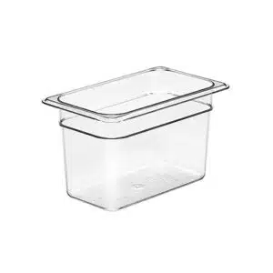 Cambro Camwear 1/4 Size Clear Polycarbonate Food Pan
