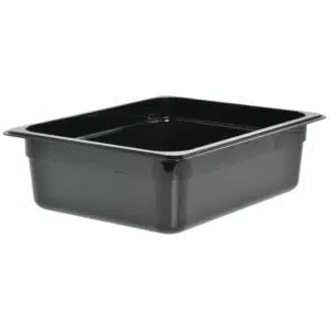 Camwear 1/2 Size Black Polycarbonate Food Pan