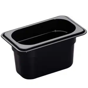 Cambro Camwear 1/9 Size Black Polycarbonate Food Pan