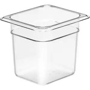 Cambro Camwear 1/6 Size Clear Polycarbonate Food Pan