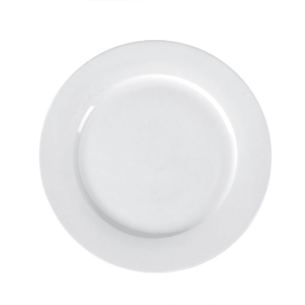 Ivory Porcelain 3 Piece Flat Plates Set