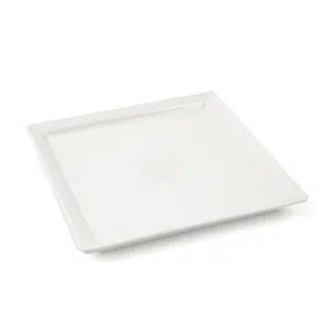 Ivory Porcelain 3 Piece Square Plates Set