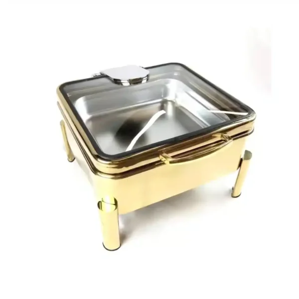 Chafing Dish 5.5L H/Y High Style Full Gold Square