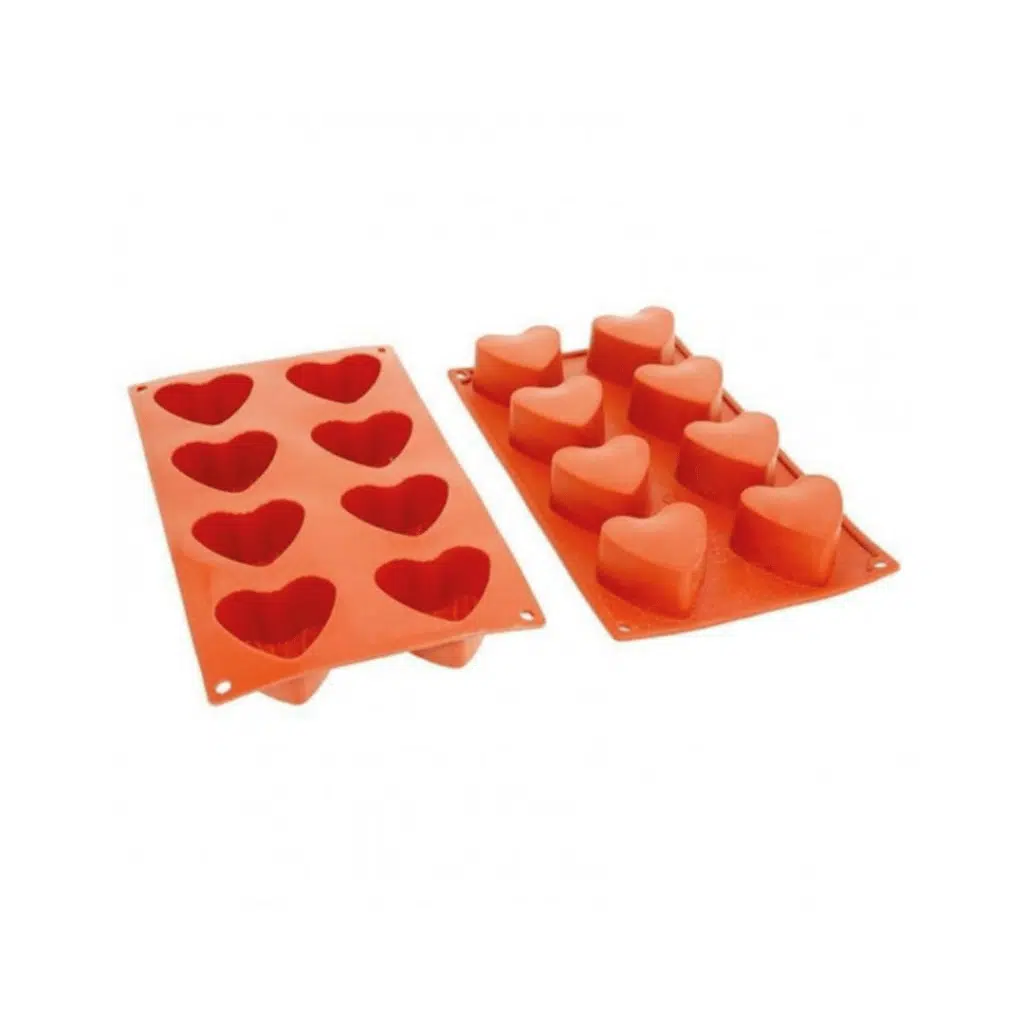 Silicone Mold Heart 8 Cavities