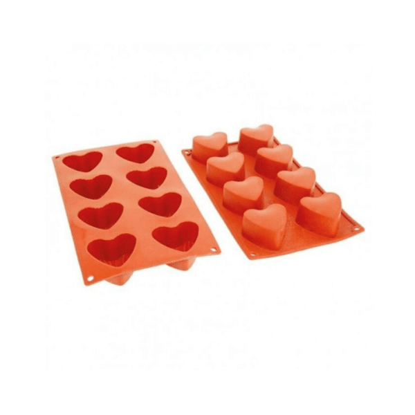 Silicone Mold Heart 8 Cavities