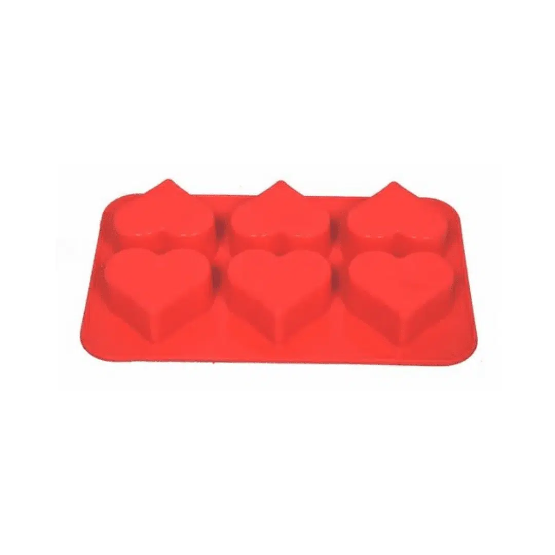Silicone Mold Heart Shape 6 Cavities - Image 2