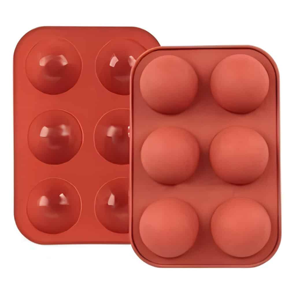 SILICON MOLD HALF SPHER 6PCS
