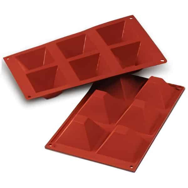 SILICON MOLD PYRAMID 6PCS