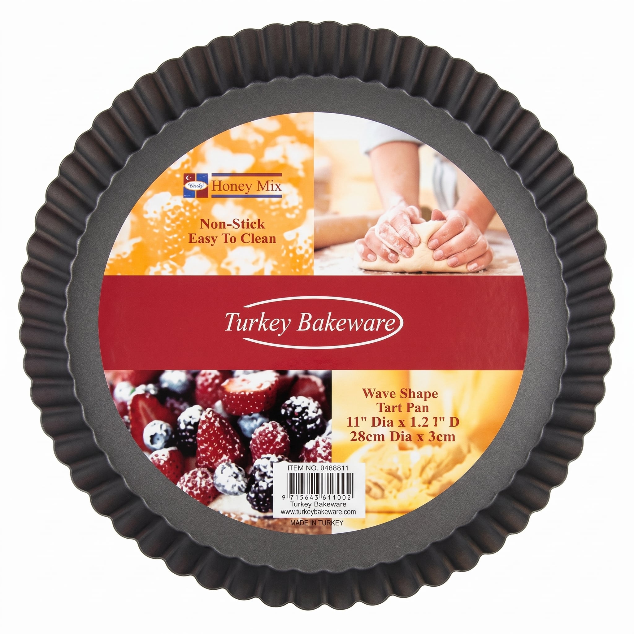 FLAN TIN FLAT BASE 28cm