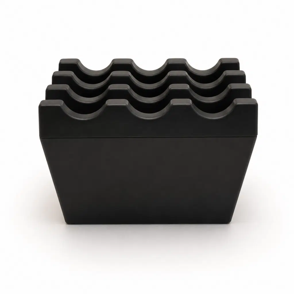Ashtray Black Color 9 Holes Stainless Steel