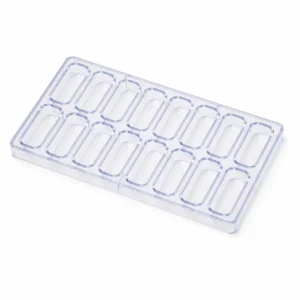 CHOCOLATE MOLD , SMALL OVAL SHAPES , 18 COMPARTMENTS