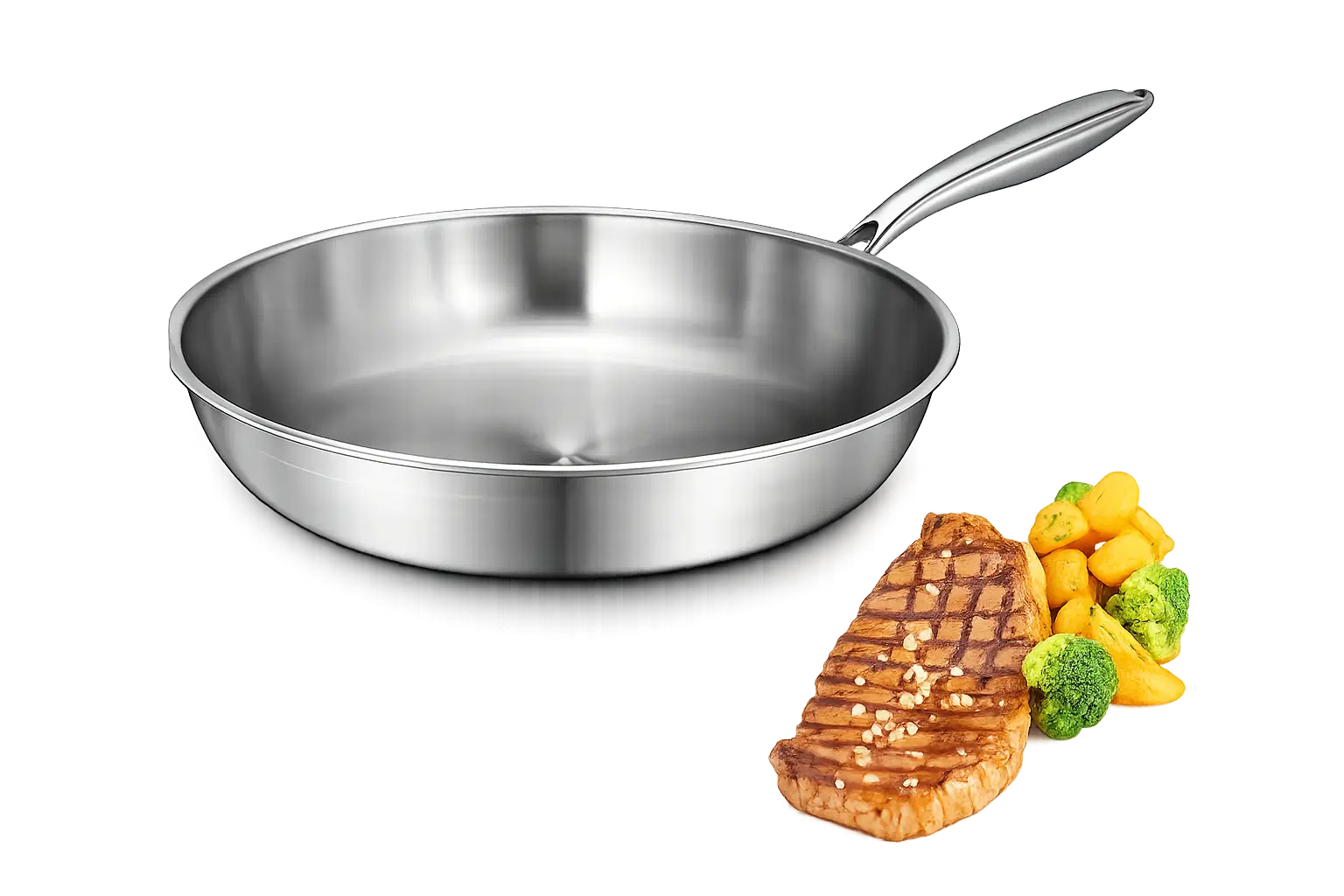 FRYING PAN STAINLESS STEEL 28CM