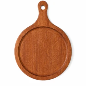 PIZZA BOARD WITH HANDLE 20CM DIAMETER WOODEN