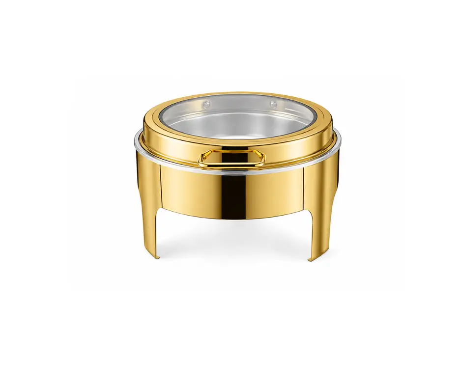 ROUND CHAFING DISH 6 LITRE SVEA GOLD HYDRAULIC