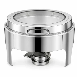 ROUND CHAFING DISH 6 LITRE SVEA SILVER HYDRAULIC