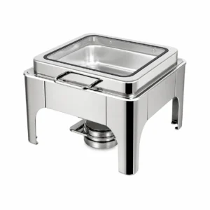 SQUARE CHAFING DISH 6 LITRE SVEA SILVER HYDRAULIC