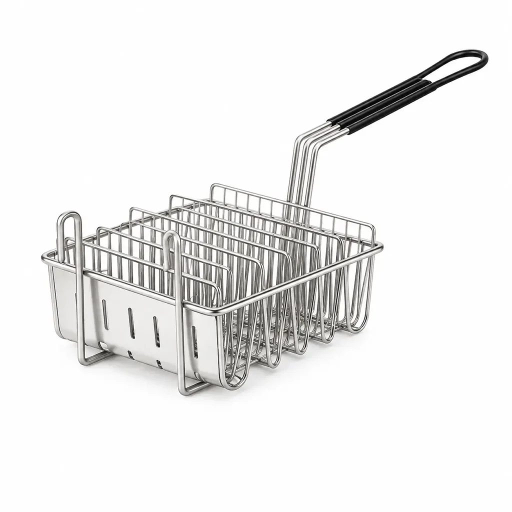Taco Fryer Basket 4 Compartment