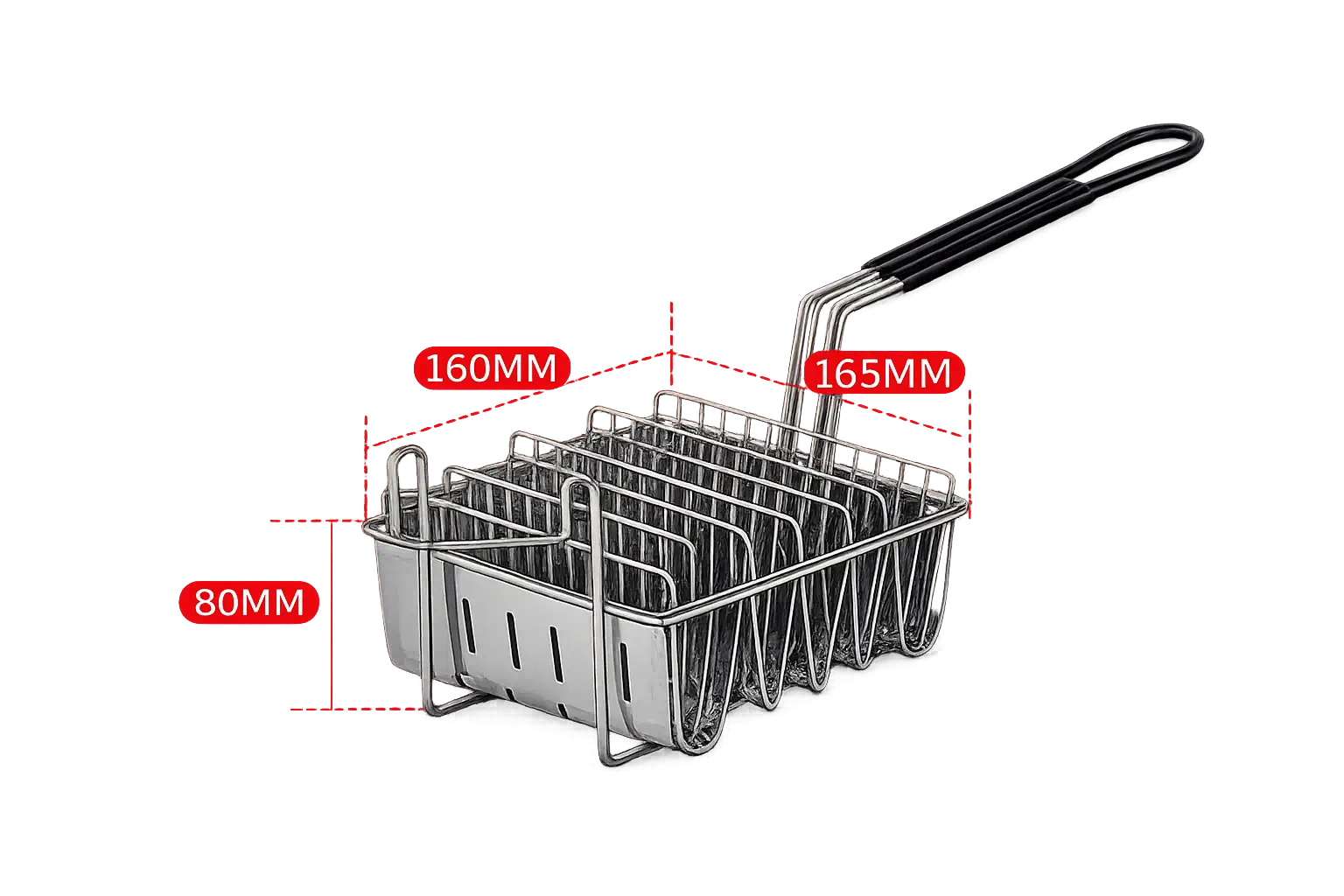 TACO FRYER BASKET 4 COMPARTMENT