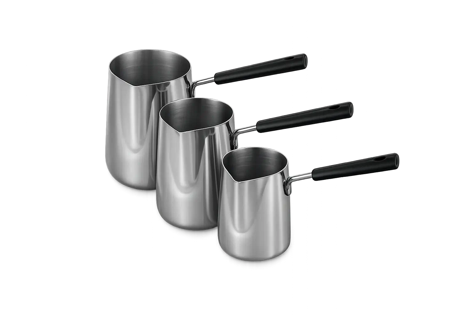 TURKISH COFFEE POT 2 PERSON 600ML, STAINLESS STEEL INDUCTION FRIENDLY
