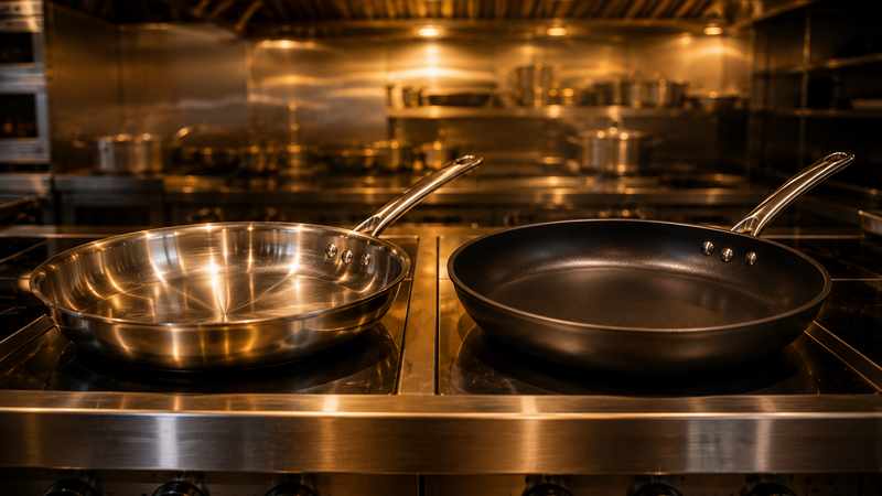 Best Frypans for Restaurant Kitchens: Stainless Steel vs Non-Stick
