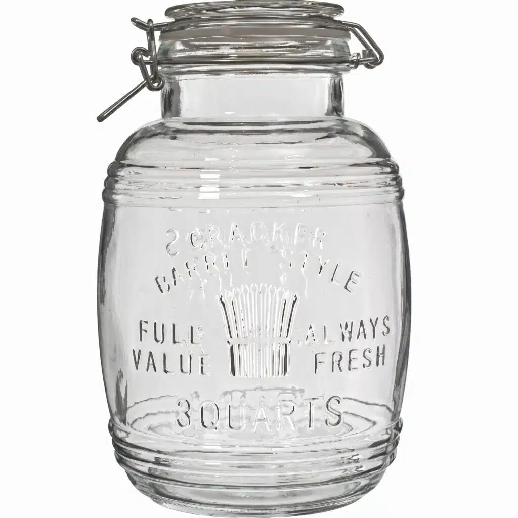 Cracked Barrel Style Cookies Jar 4 Qrts